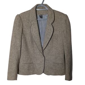 Winlit by Listeff Wool Herringbone Tan/Brown Blazer Size 13 (Approx US‎ Small)